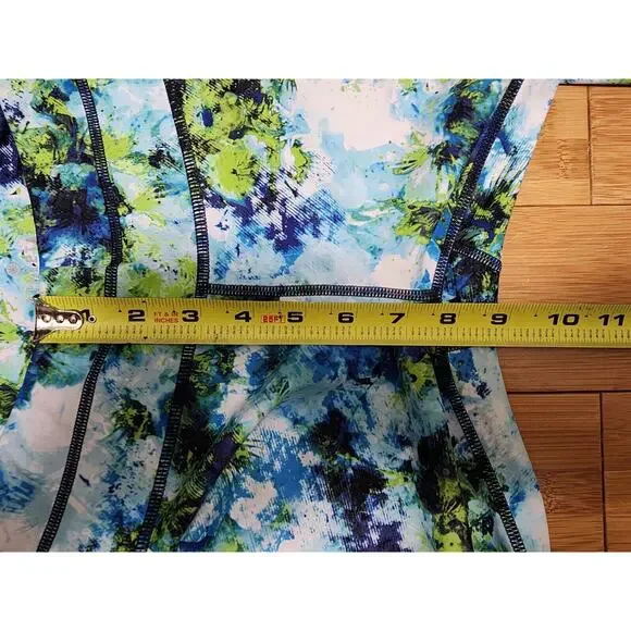 ATHLETA Women's S Sonar Tight Hypersonic Full Length Stretch Blue Green Gym Yoga - Picture 4 of 11